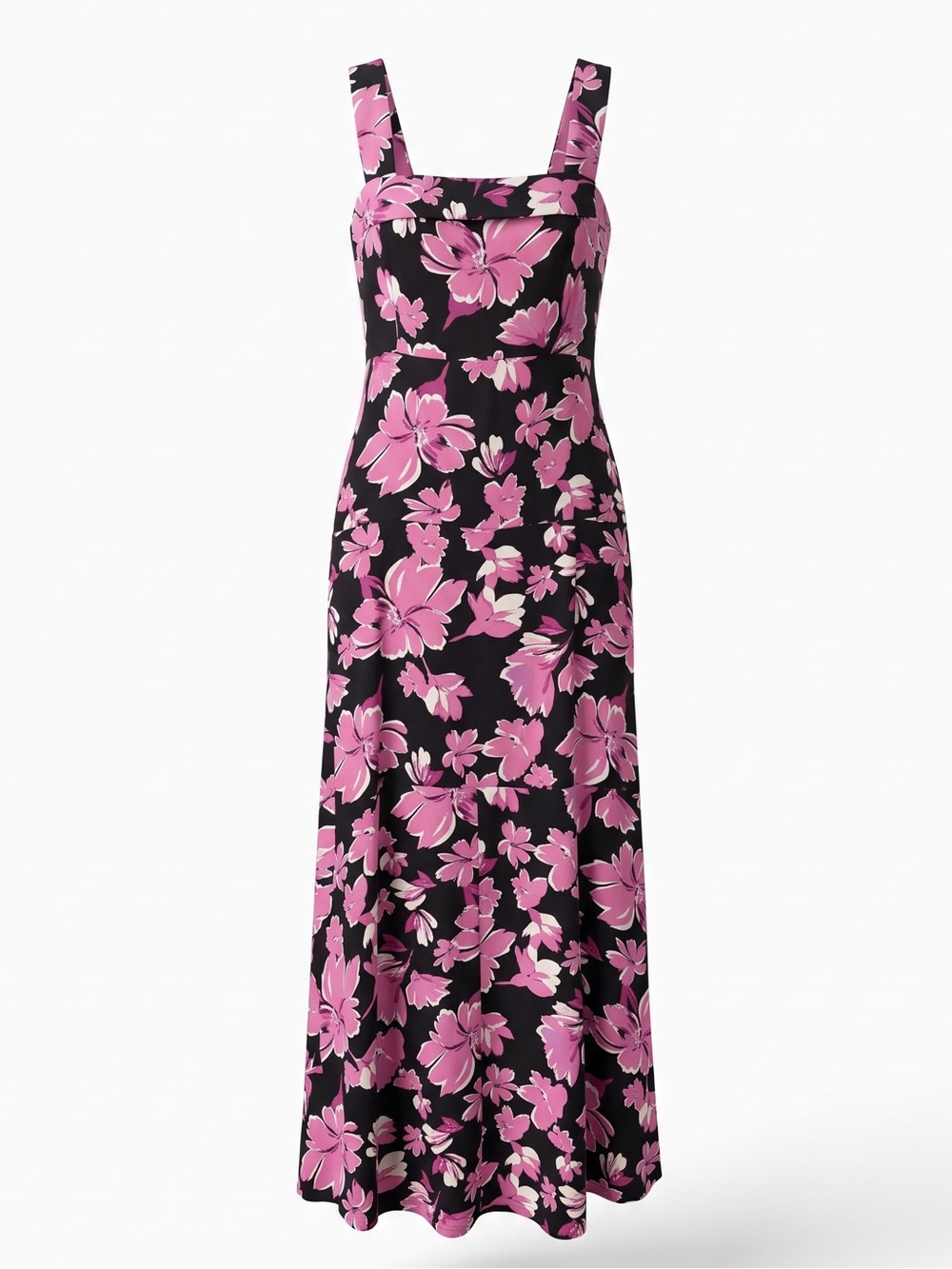 Vince Camuto Black Maxi Dress with Pink Floral Print
